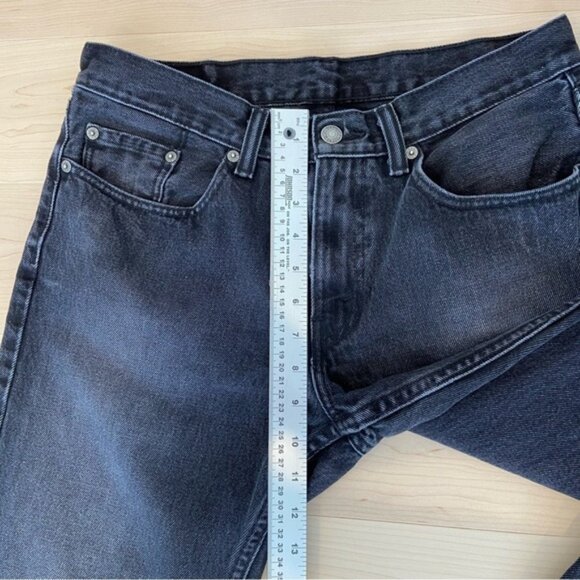 Levis men black jeans straight leg loose fit in 100% cotton denim size 31 - Picture 8 of 9